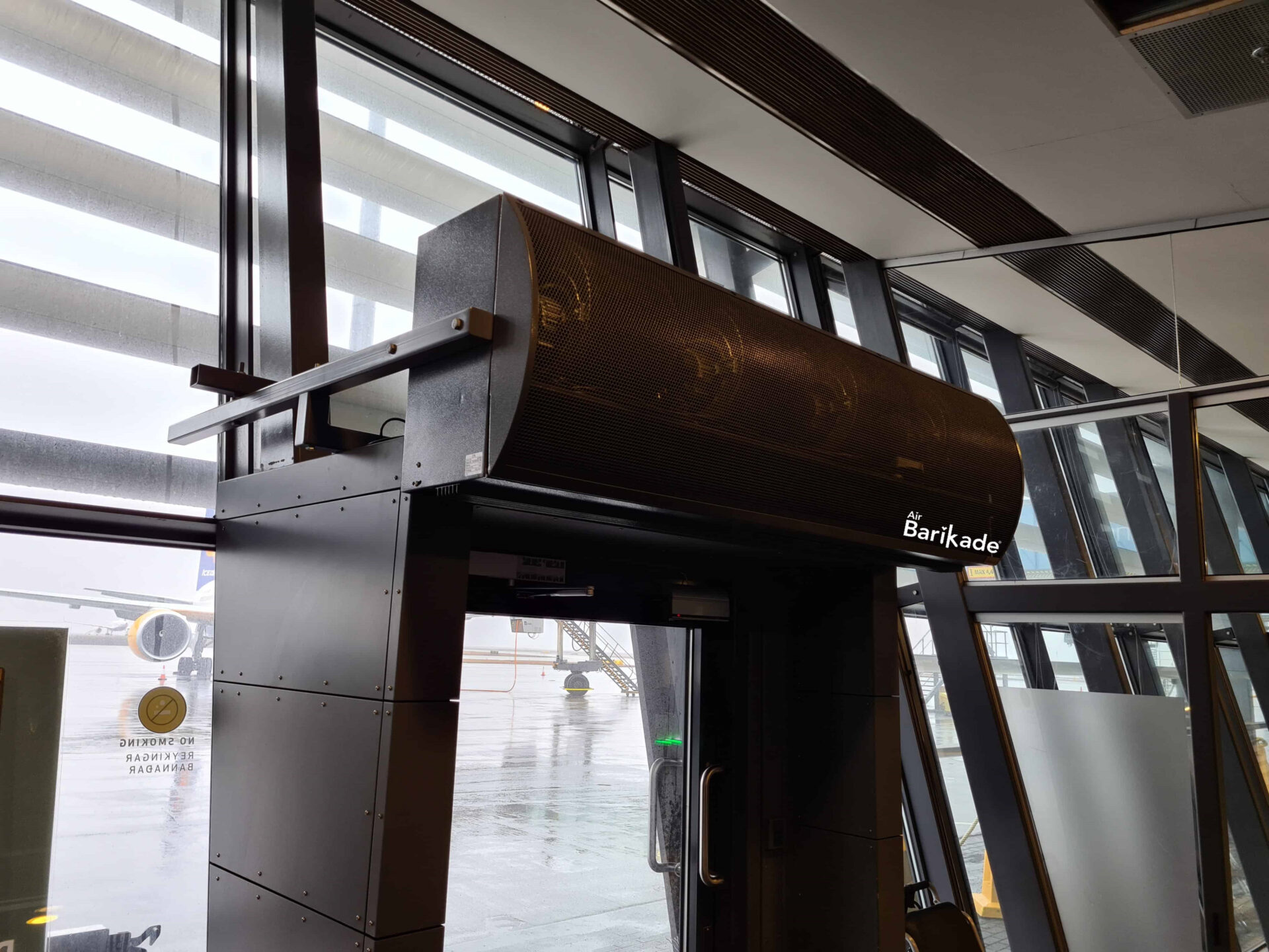 Keflavik Airport with logo