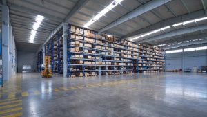 Warehouse with boxes