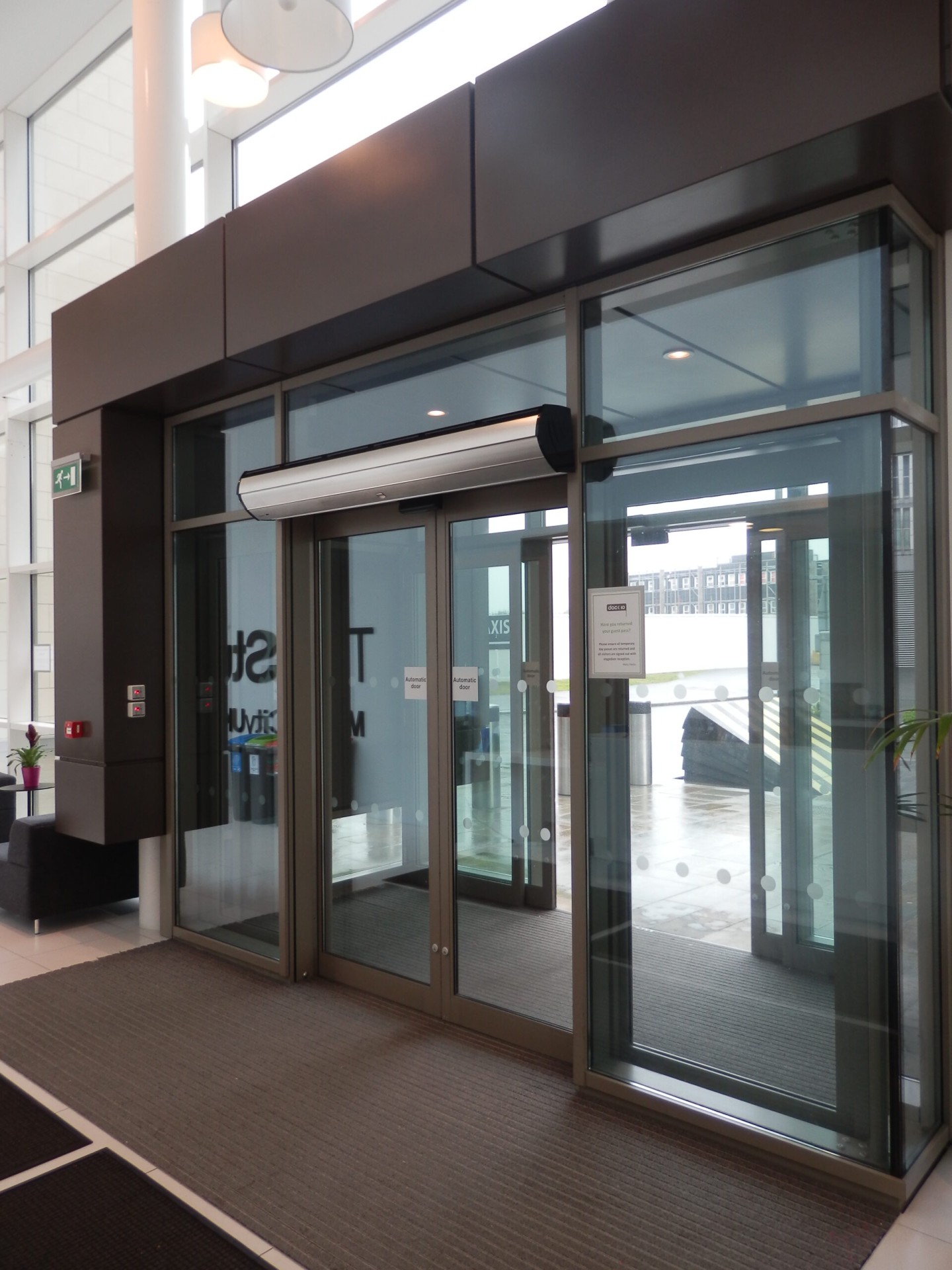 Microshield over an entrance